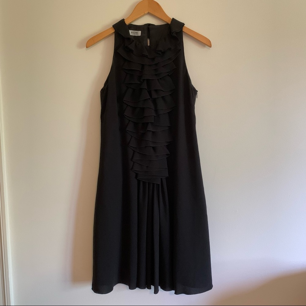 Moschino Cheap And Chic Black Ruffle Sleeveless D… - image 1